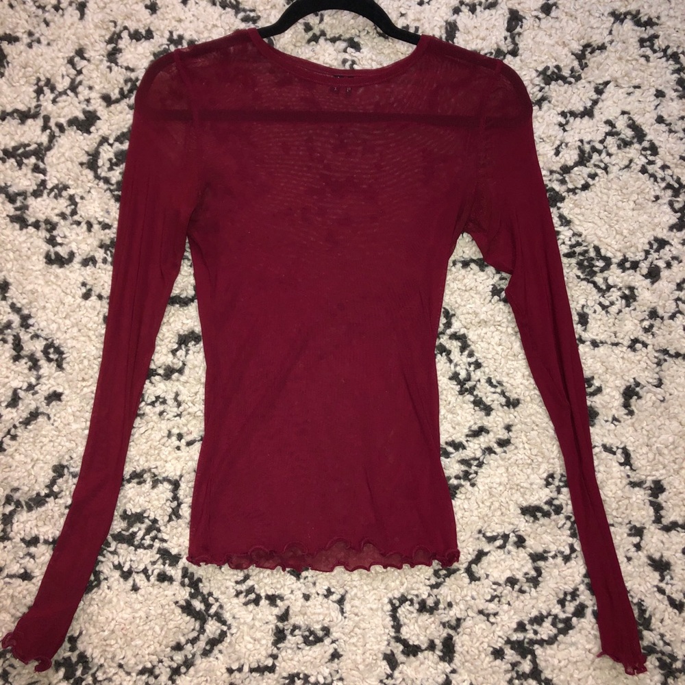 Out From Under Mesh Long Sleeve Top